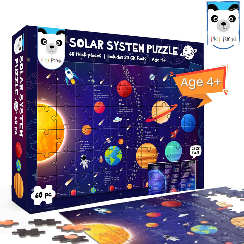 PLAY PANDA Solar System Puzzle, 60 Piece Floor Puzzle - Educational Puzzle(Multicolor)