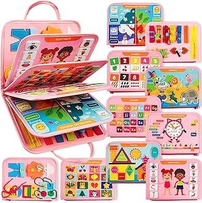 Whimsies Montessori Busy Book for Kids(Multicolor)