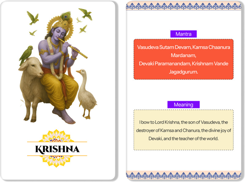 Kapier Hindu Shloka Flash Cards for Kids | 27 Flashcards | Educational Cards(White)