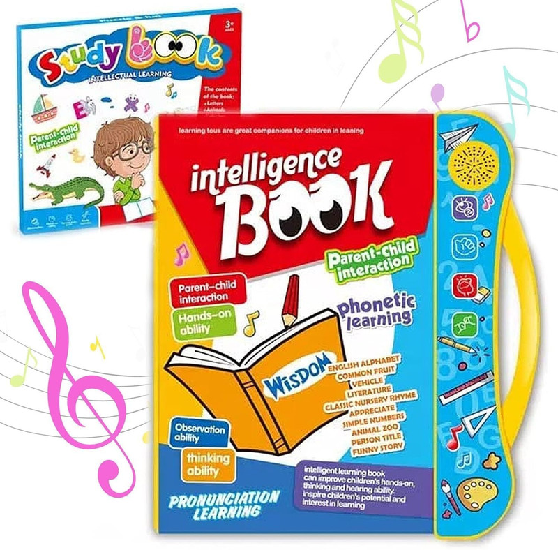 Lallafy Intelligence Learning Book for Kids with Sound – Educational Toy(Multicolor)