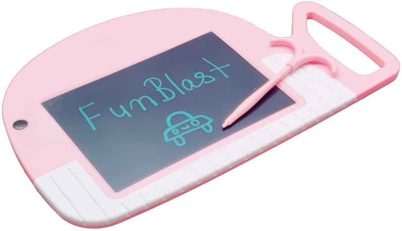 FunBlast LCD Writing Tablet for Kid - Fish Design Digital Slate for Kids, E-Note Pad, Doo(Pink)