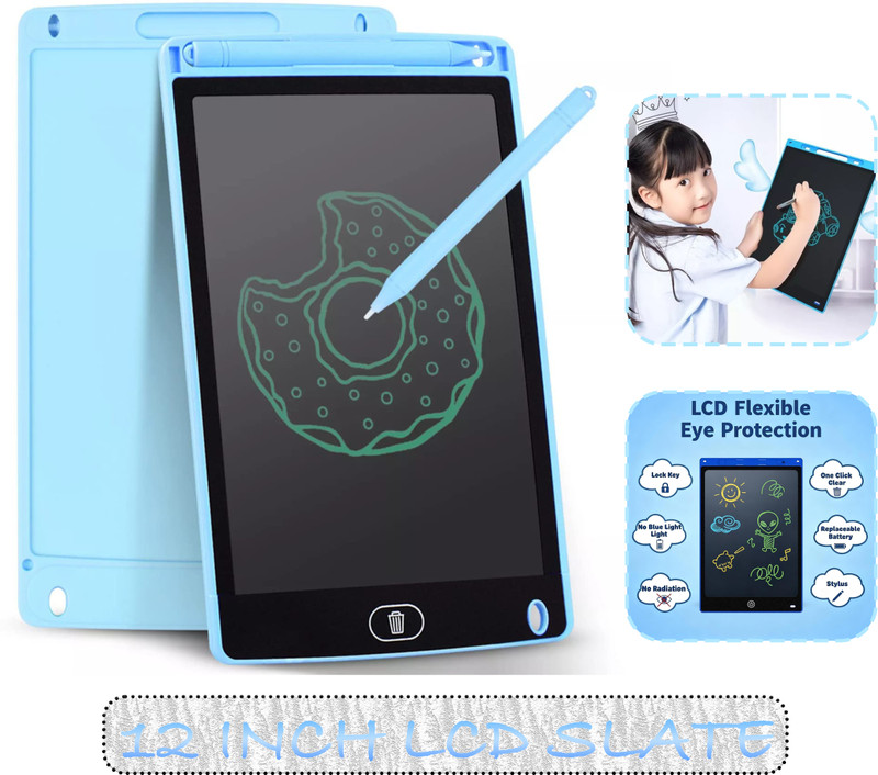 Virth 12 Inch Large Screen LCD Writing Tablet Toy Cum Slate with Stylus for Kids(Multicolor)