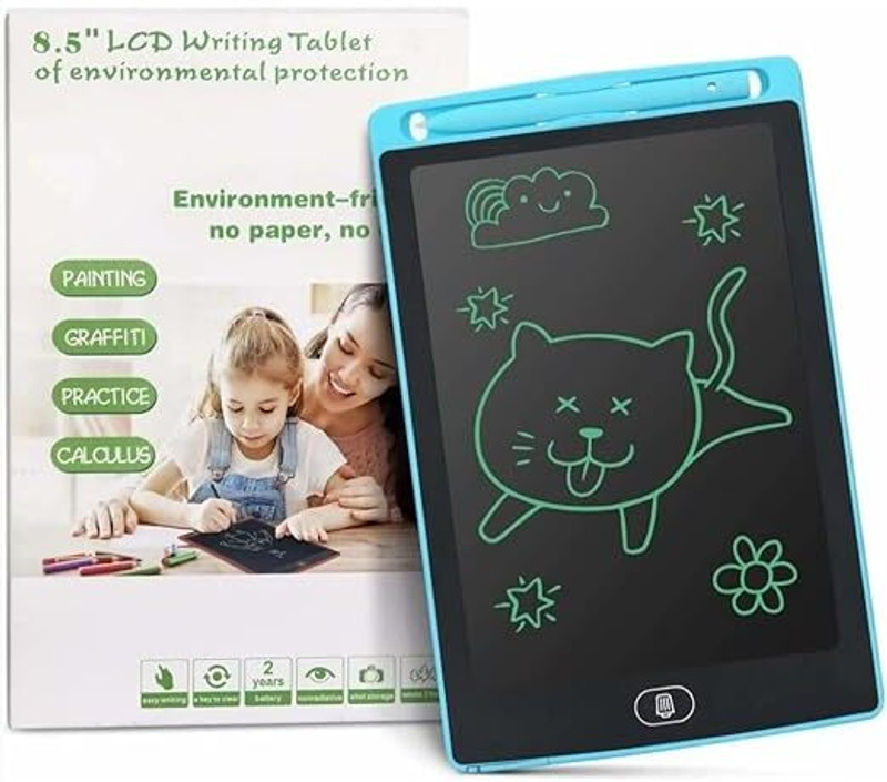 Eclet LCD Writing Tablet 8.5 Inch E-Note Doodle Pad for Kids Drawing & Learning(Multicolor)