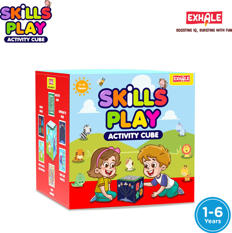 EXHALE 8-in-1 Skills Play Cube Game for Kids 1 to 6 years(Blue)