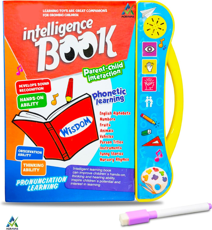 AGRAVAS Smart Intelligence Musical Learning Study E Book for Kids | Sound & Learning Toy(Multicolor)