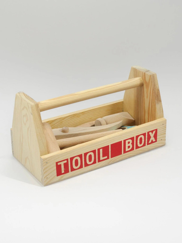 toggleplay Wooden Learning Tool Box For Kids(Brown)