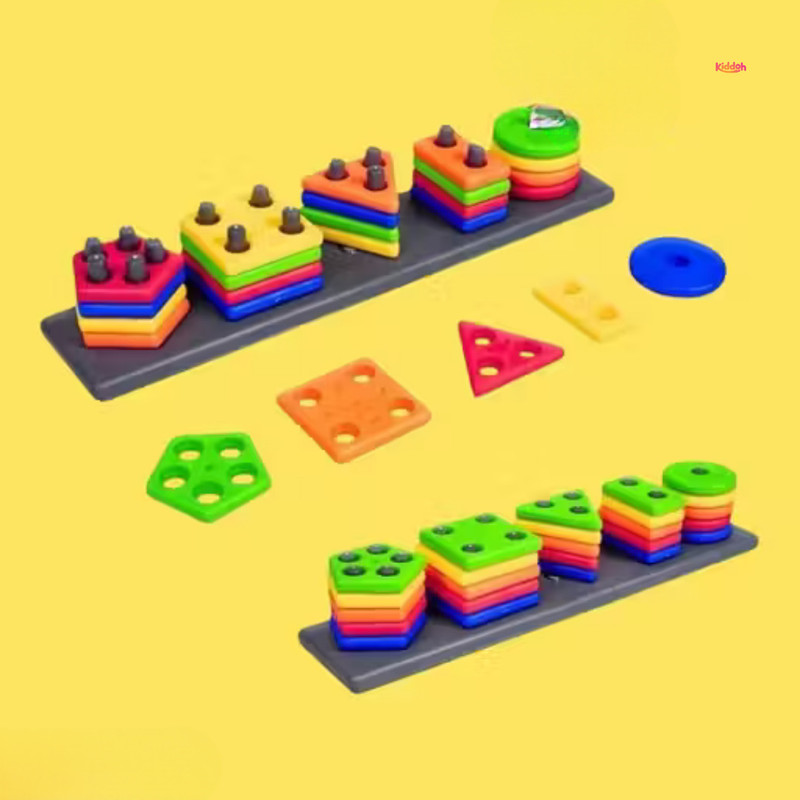 KIDDOH TinyMind Shape Stacker Toy(Multicolor)