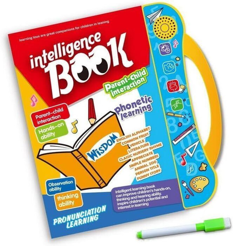 Earendelkids Intelligence Book Sound Book, make learning interactive(Multicolor)