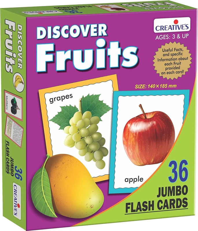 CREATIVE'S Discover Fruits (Jumbo Flash Cards)(Multicolor)