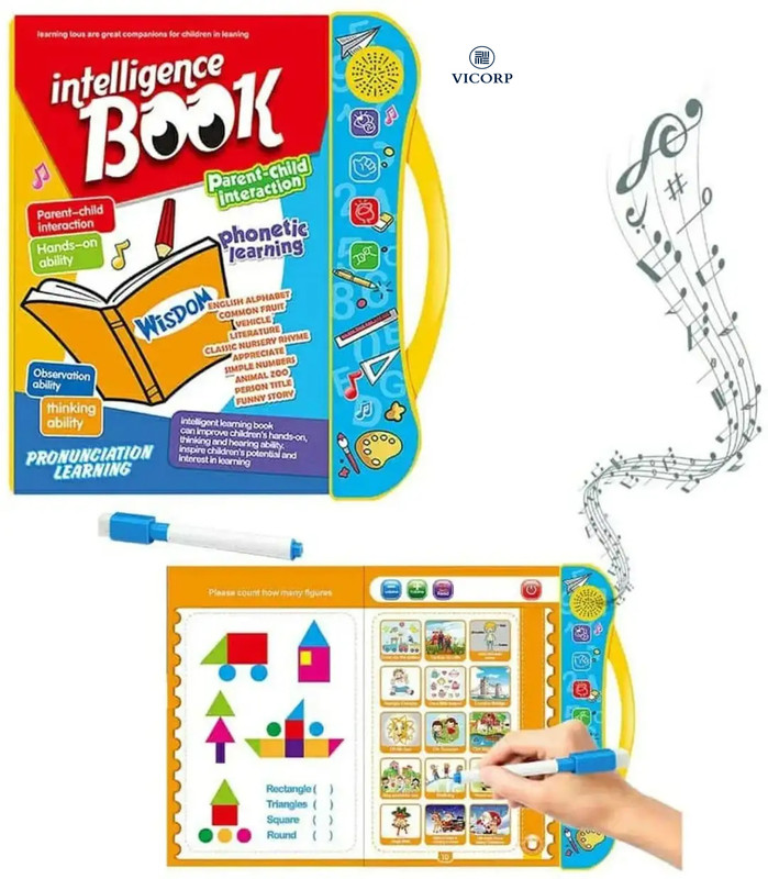 Vicorp Musical Learning Study Book Instruments Learning Toys for 3 years old Kids(Multicolor)