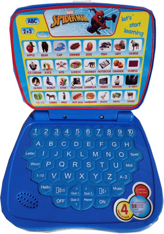 Jayaansh Traders SPIDERMAN MINI LAPTOP EDUCTIONAL TOY FOR KIDS…..(Multicolor)