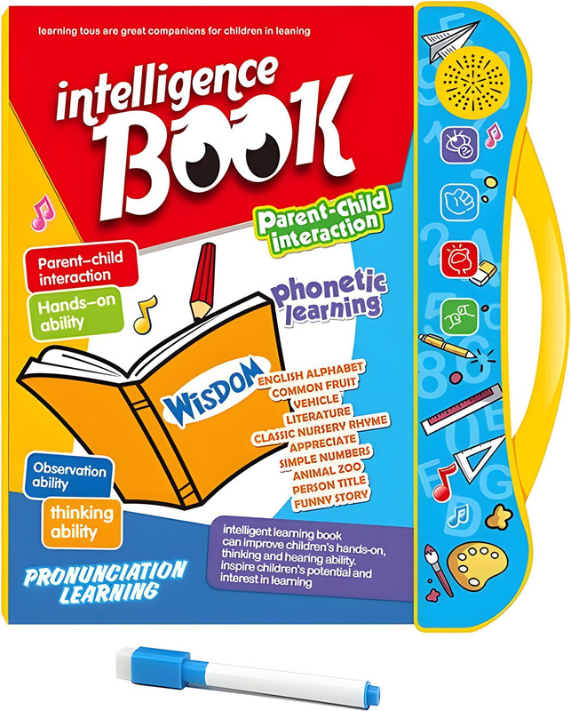 SSafe Slice Musical Learning Study Book for Kids 2+ Years|Educational Sound Toy(Multicolor)