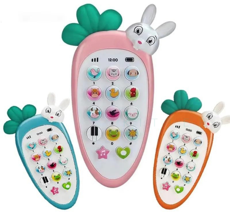 KITTER Educational Rabbit Pretend Play Cell Phone Toy for Kids Toddlers 2+ Year Old(Multicolor)