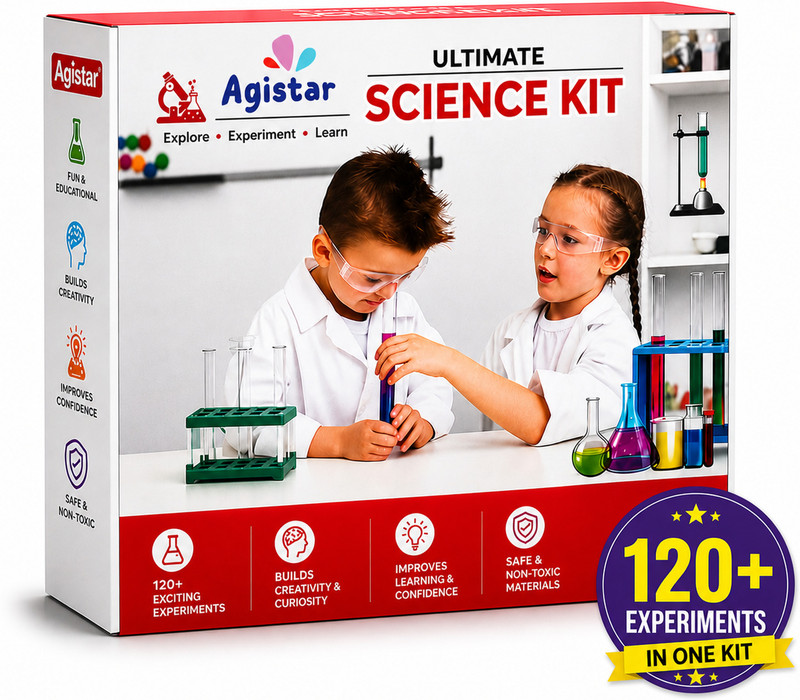 Agistar 120+ Science Experiment Kit for Kids DIY STEM Learning Educational Toy(Multicolor)