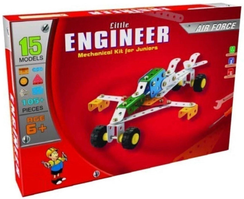 SHIPEASE Little Engineer Airforce Mechanical Kit for Kids Building Construction Toys(Multicolor)