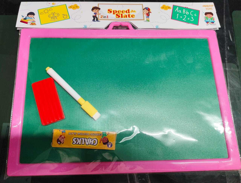 Kavya Enterprises 2IN1 Kids Slate for study and learning for kids(Multicolor)