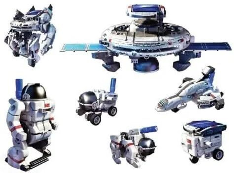 Dherik Tradworld 6 in 1 Solar Robot Toys STEM Learning Kits Educational Space Moon(Multicolor)