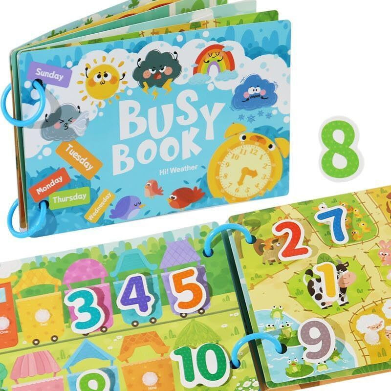 toys wondercart Kids Busy Book Weather Learning | Preschool Activity Book(Blue, Multicolor)