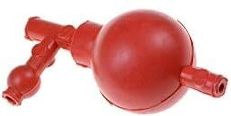 RLK Enterprises Pipette Filler Bulb With 3 Valves - 1 No for use in industrial and laboratory(Red)