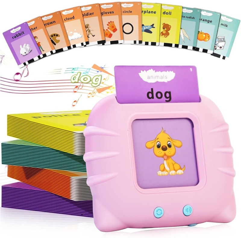 CANWELL Talking Flash Cards for Kids with Sound Reader, Learning Toy CL160(Multicolor)