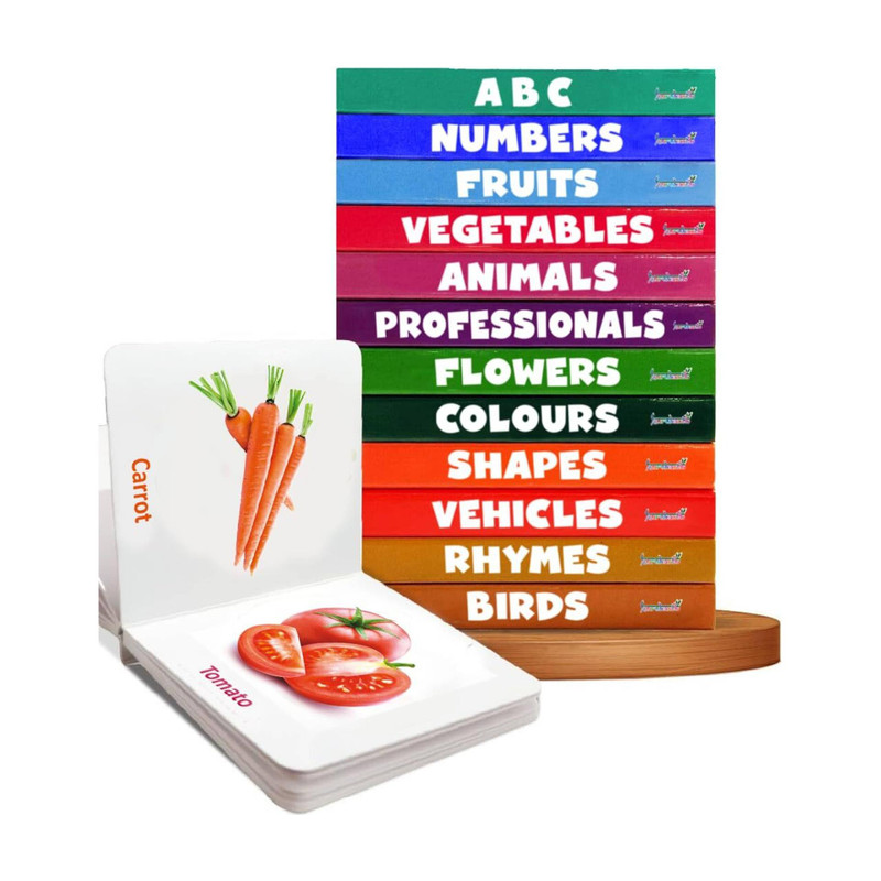 gurukanth My First Knowledge Library: 12 Board Books -Preschool Learning & Development Kit(Multicolor)