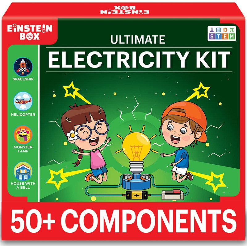Einstein Box Electricity Kit | Science Project Kit & Circuits | Toys for Kids Age 7-14 years(Green)