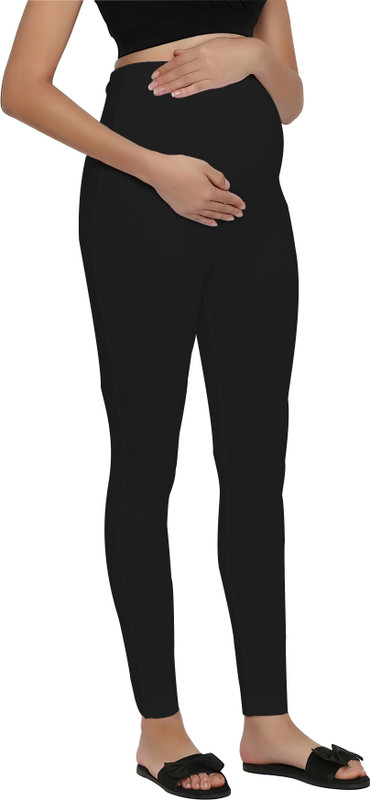 Lenam Ankle Length Maternity Wear Legging(Black, Solid)