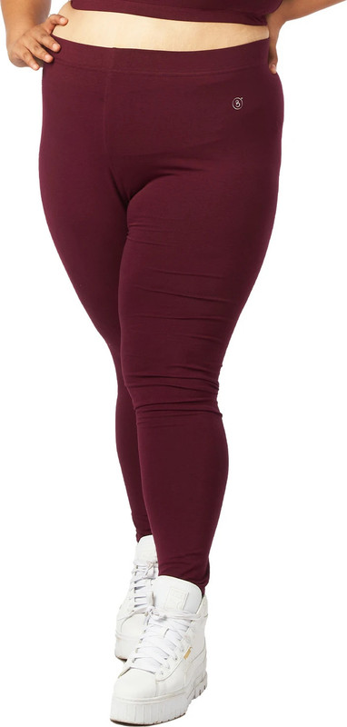 Bigtees Churidar  Western Wear Legging(Maroon, Solid)