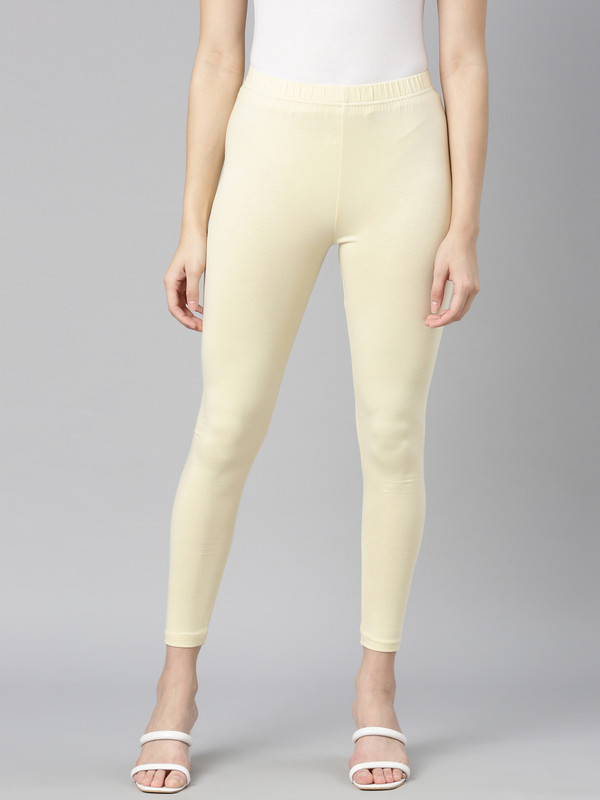 DIXCY SCOTT SLIMZ Ankle Length Western Wear Legging(White, Solid)