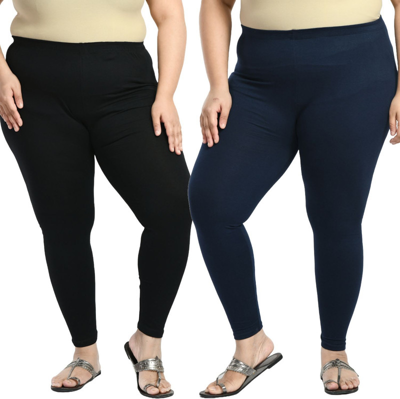 City Fashion Ankle Length Ethnic Wear Legging(Black, Blue, Solid)