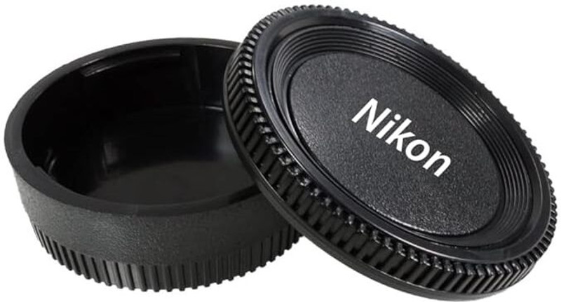 SUPERNIC Camera Rear Lens Cap & Camera Body Cap Compatiable for Nikon D7500 Lens Cap(Black)