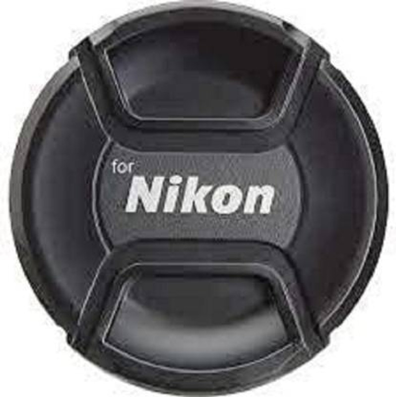 Cam cart 58mm For Nikon Center Pinch Front Replacement, Camra Lens Cap (58 MM) (2 Pcs) Lens Cap(Black, 58 mm)