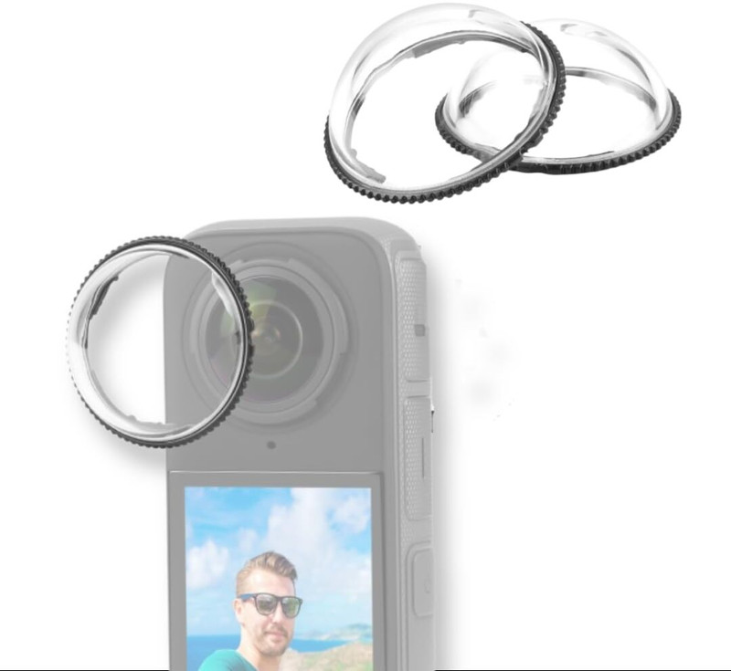 PULUZ Dual Lens Guards Suitable for Insta360 One X4 Camera Lens Cap(White)