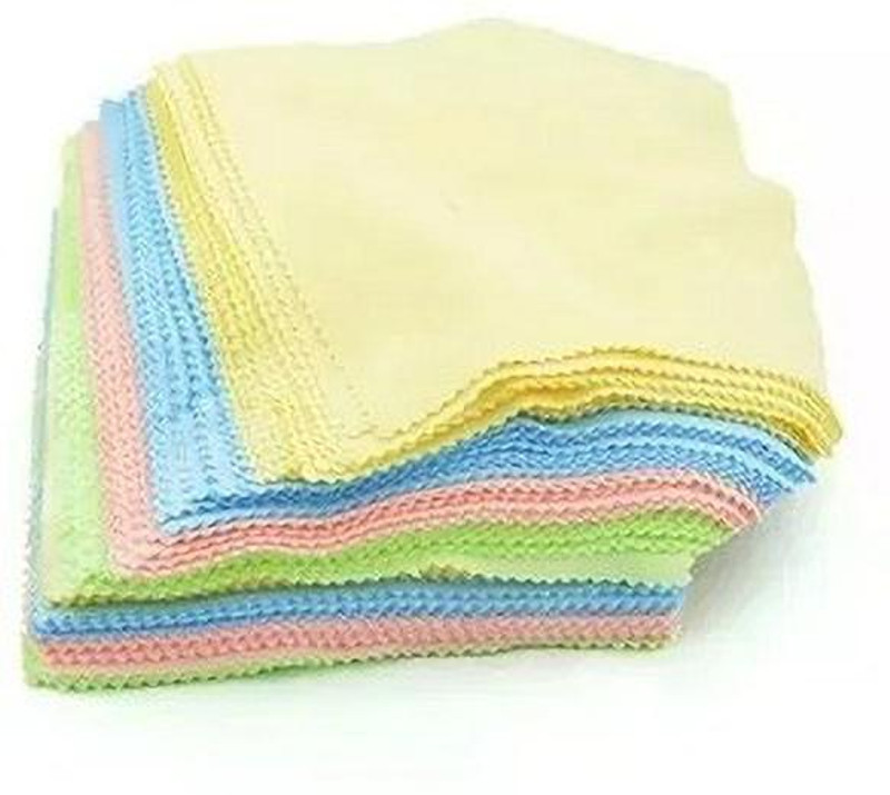 SHARUJA Microfiber 100Pcs Sunglasses Eyeglasses Glasses Cleaning Cloth 5X5  Lens Cleaner(NA ml, 5 inch, Pack of 1)