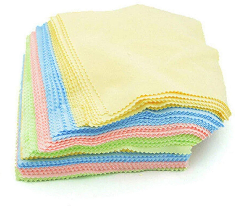 Augen Ultra Soft Microfiber Cloth Pack for Mobile & Camera Lens Cleaning (100pcs)  Lens Cleaner(100 Pcs ml, 5 inch, Pack of 1)
