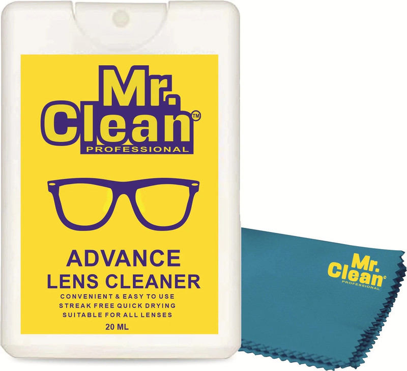 MCP Mr. Clean Lens Cleaner (20ml) with 1 Microfiber Cloth for Eyeglasses, Sunglasses  Lens Cleaner(20 ml, 6 x 7 inch, Pack of 2)