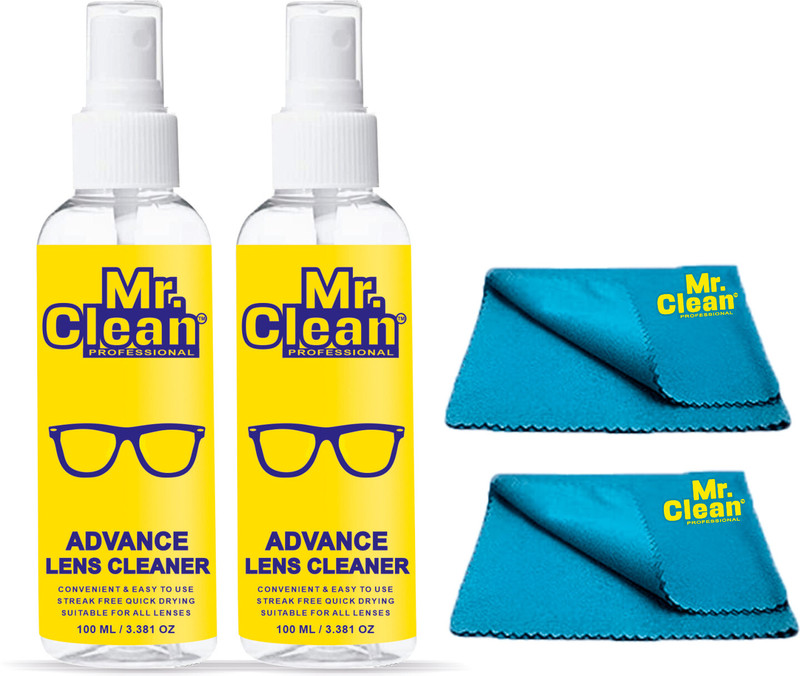MCP Lens Cleaner Spray (100ml)Pack of 2 + 2 Microfiber Cloths  Lens Cleaner(200 ml, 5.1 inch, Pack of 4)