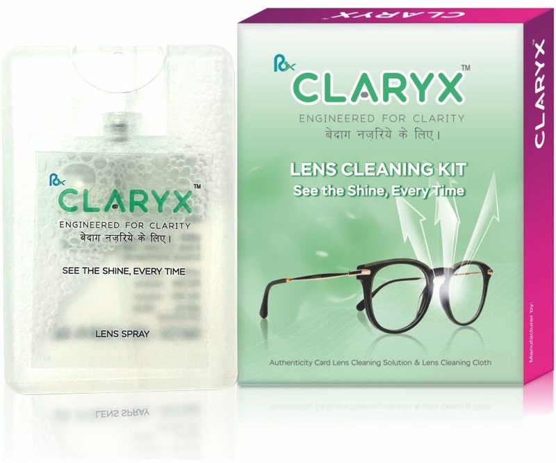 Pharmoptyx Lens Cleaner Spray & Soft Microfiber Cloth for Glasses, Cameras, and Screens Lens Cleaner(20 ml, 5 inch, Pack of 1)