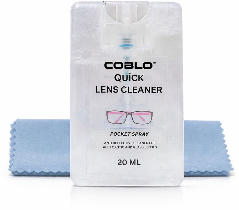COBLO Pocket Lens Cleaner Spray for Spectacles, Glasses, Mobile Screen & Camera  Lens Cleaner(20 ml, 3X4 inch, Pack of 1)