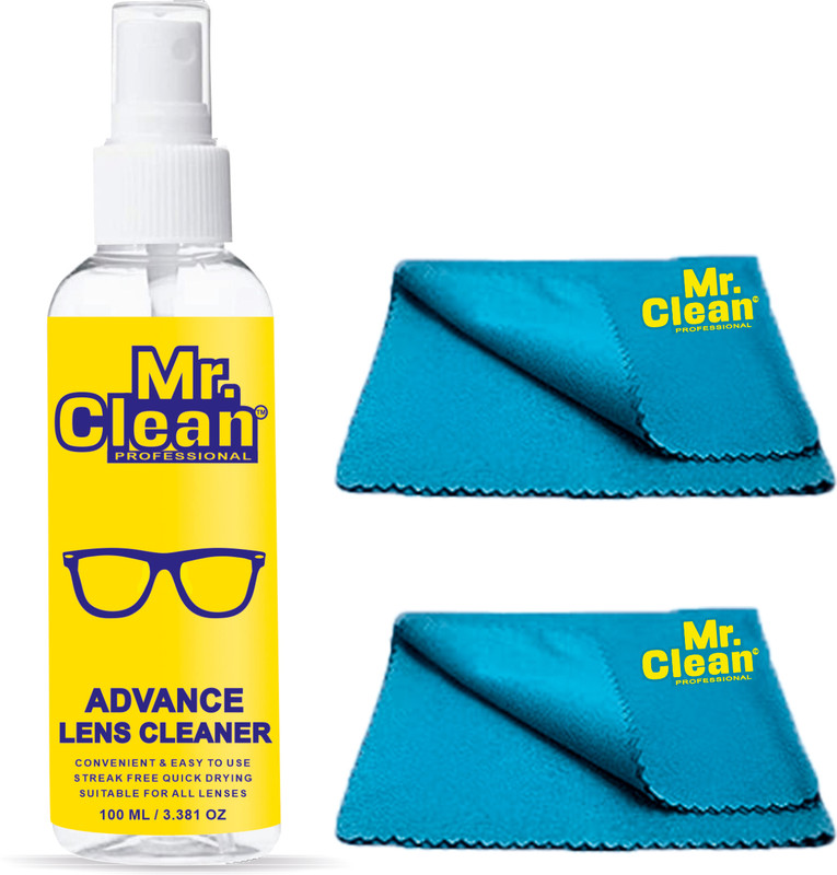 MCP Lens Cleaner Spray 100ml + 2 Microfiber Cloths | Eyeglass & Screen Cleaning Kit  Lens Cleaner(100 ml, 5.1 inch, Pack of 2)
