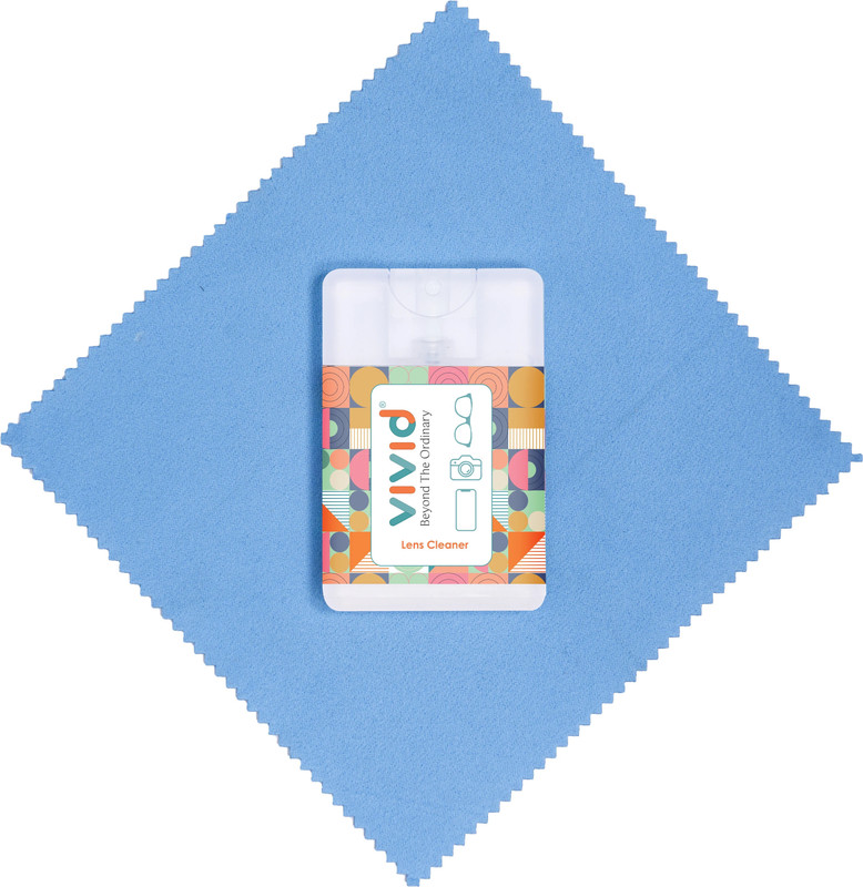VIVID VividVisionInt® Lens Cleaning 20 ML Pack Of 1 Solution Pocket Spray contain NO Detergent NO foam For Spectacles Eyeglasses Mobile PC Nd Camera With Microfiber Cloth Polyester Nylon  Lens Cleaner(20 ml, 6 inch, Pack of 1)