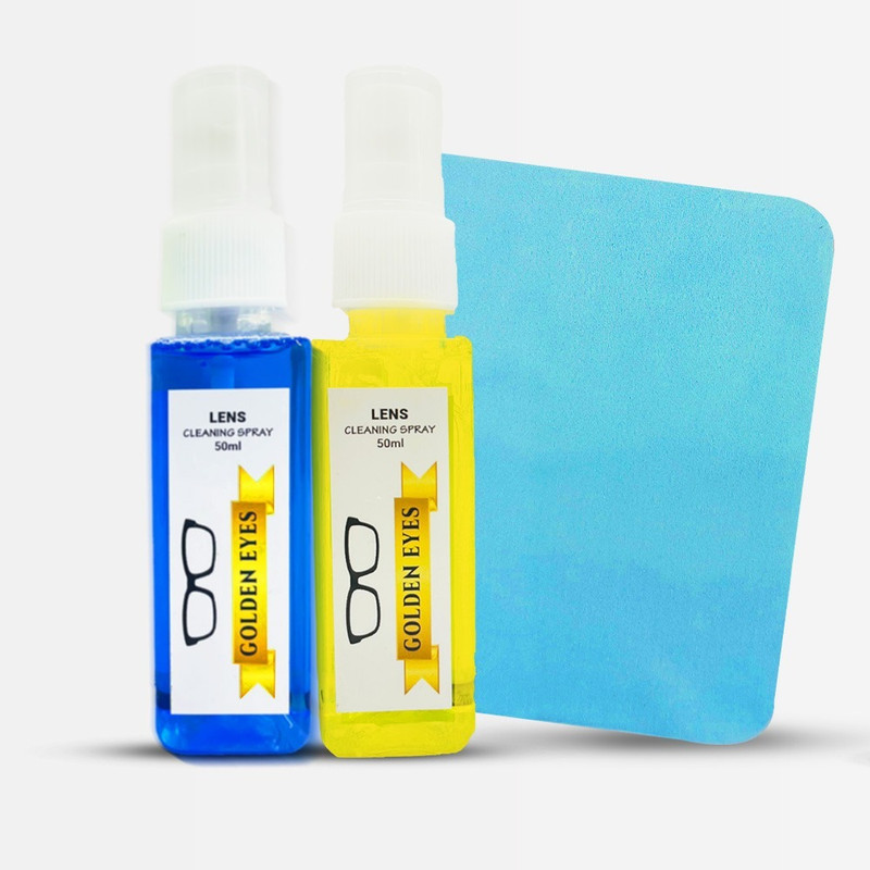 goldeneyes lenscleaner01combo  Lens Cleaner(100ml ml, 6.2.5*5.25 inch, Pack of 1)