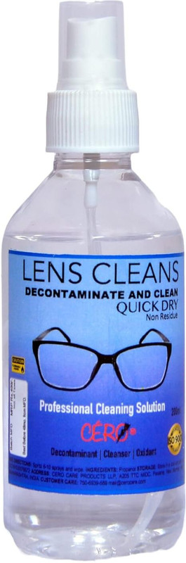 CERO Lens Cleans, Quick Dry Spectacles Cleaner Spray (200ml).  Lens Cleaner(200 ml, No cloth inch, Pack of 1)