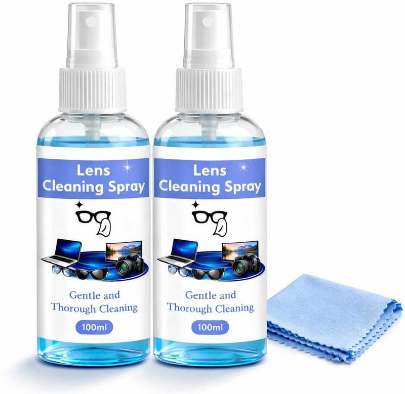 jems enterprise Lens Cleaner Spray for Glasses Camera Mobile Screen Streak Free Cleaning  Lens Cleaner(200 ml, 4*6 inch, Pack of 2)