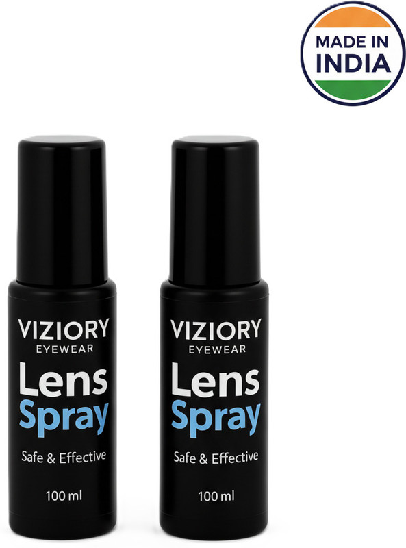 Viziory Non-Streak Formula for Glasses, Cameras, and Screens Lens Cleaner  Lens Cleaner(100 ml, 6 inch, 6 inch, Pack of 2)