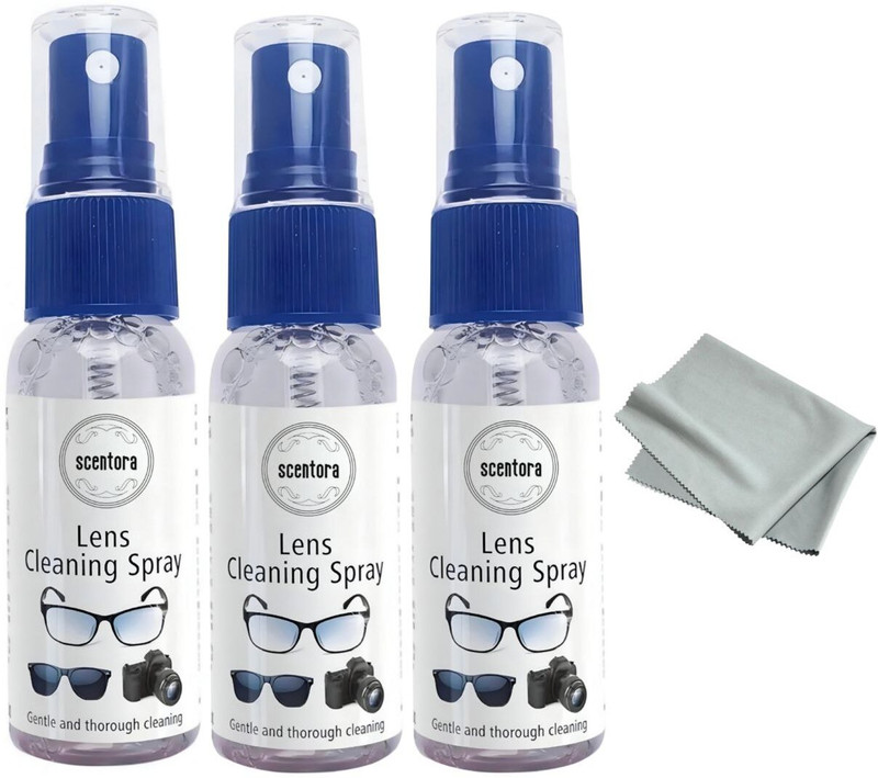 VisioneX Anti-Smudge Lens Cleaning Spray for Glasses, Phones & Camera Lenses Lens Cleaner(180 ml, 4*6 inch Cloth Size inch, Pack of 3)