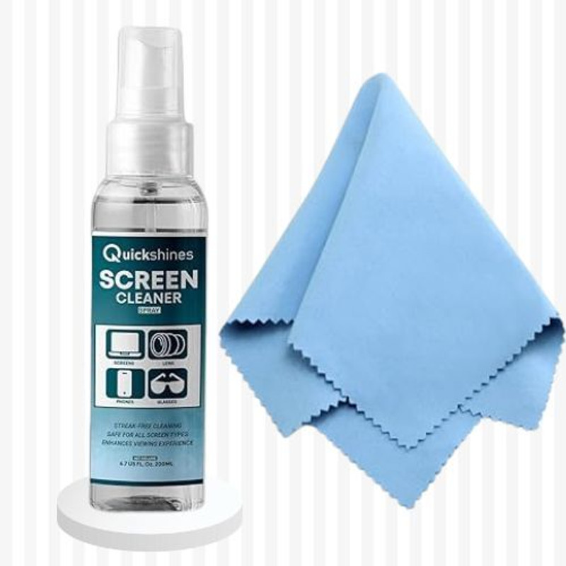 Quickshines Opti-Clear Screen Cleaning Kit 200ml Focuses on Optical Clarity Lens Cleaner(200 ml, 6 inch, Pack of 2)