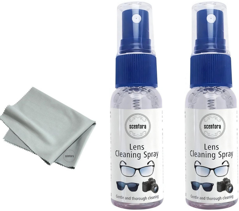 VisioneX Lens Cleaner Kit – Spray + Microfiber Cloth for Eyeglasses, Sunglasses  Lens Cleaner(120 ml, 4*6 inch Cloth Size inch, Pack of 2)