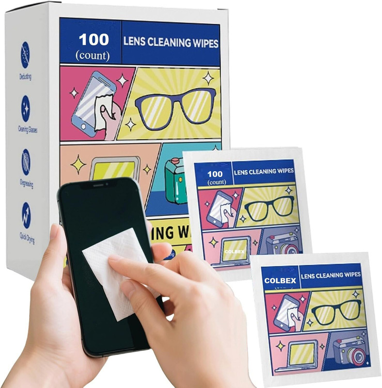 Mapatelco Lens Cleaning Wipes for All Optical Surfaces (100 Count)  Lens Cleaner(0 ml, 5cm/1.97in inch, Pack of 1)