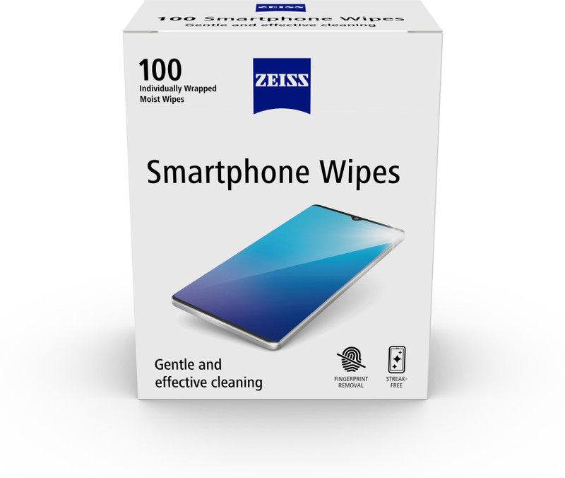 ZEISS Smartphone Wipes 100 Count, Screen Cleaner for Smartphones, Laptops  Lens Cleaner(N/A ml, 15x13cm inch, Pack of 1)